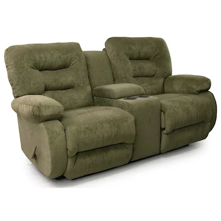 Console Rocker Loveseat Chaise with Pillow Arms
